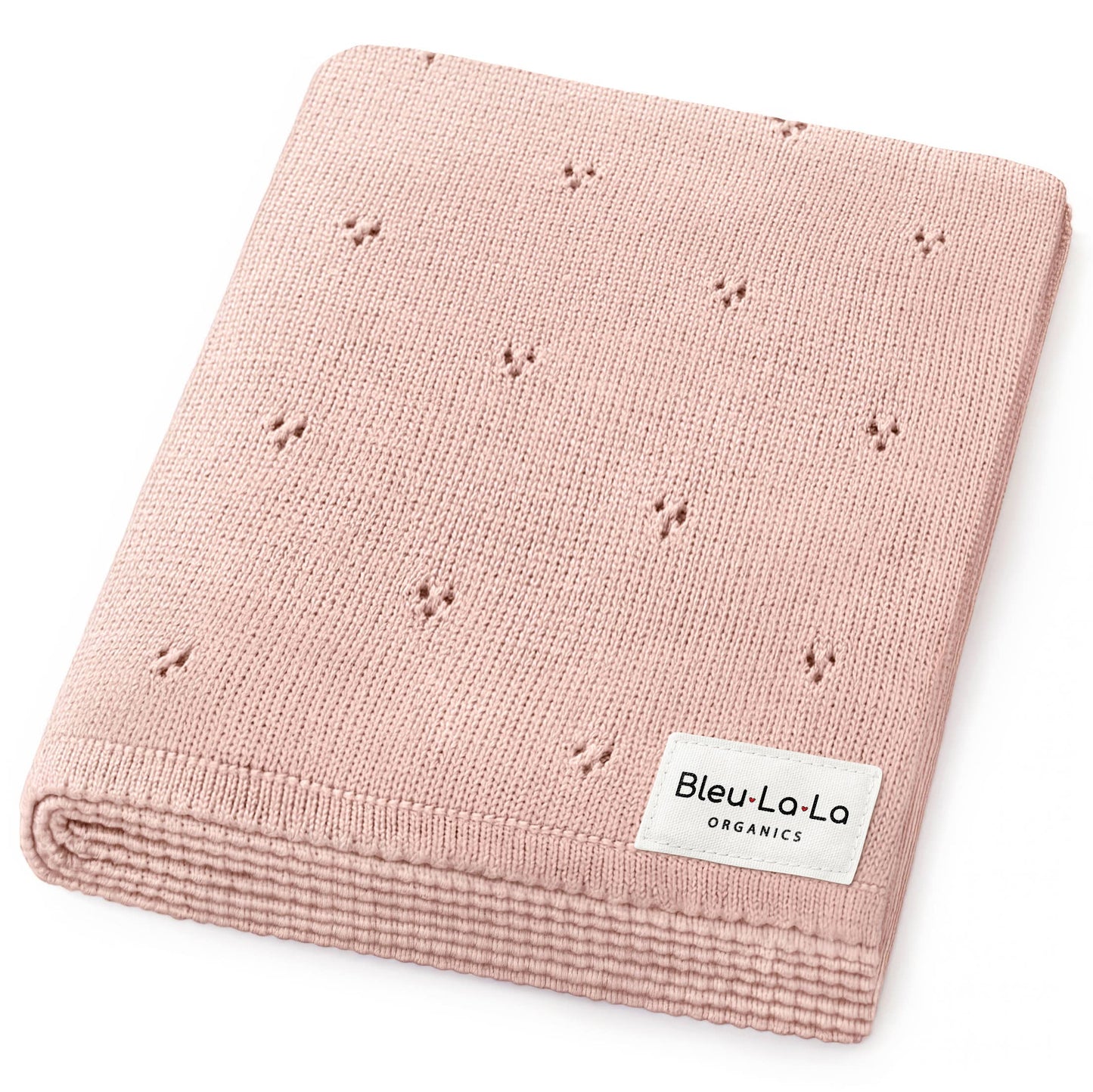 100% Organic Cotton Pointelle Swaddle Receiving Baby Blanket: Ballet Slippers