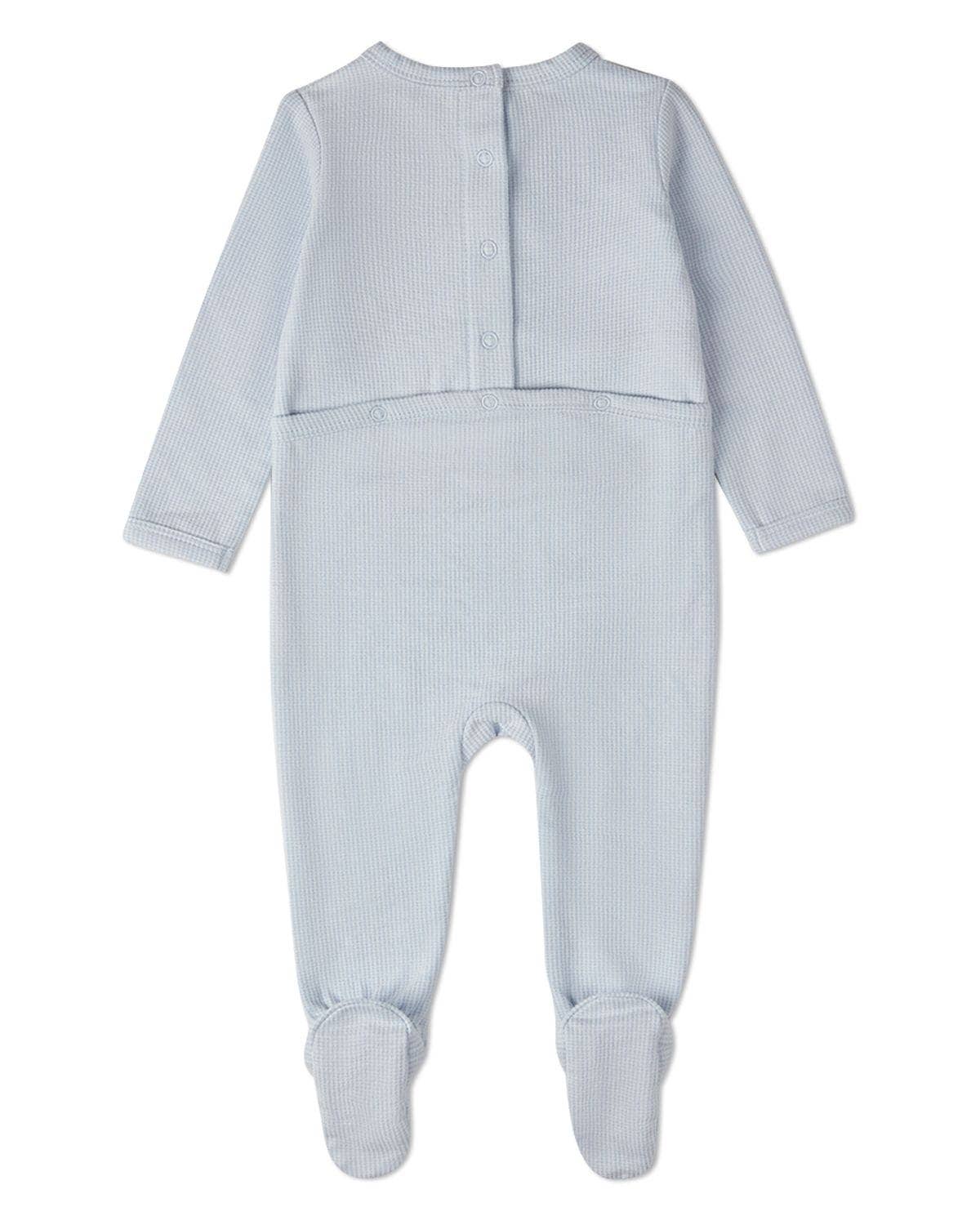 Vintage Race Car Footie: Blue