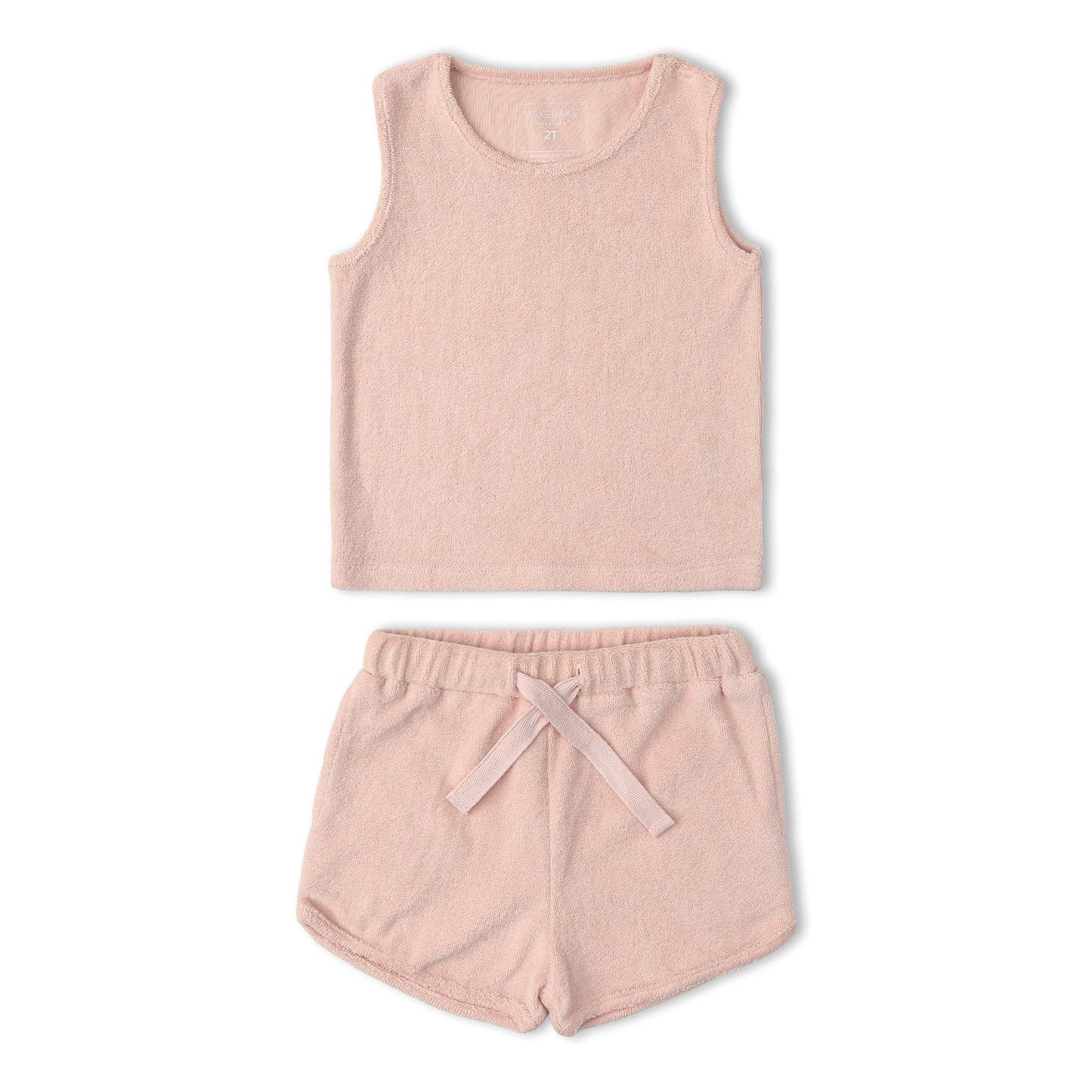 Organic Sleeveless Tee & Shorts Set - Blush