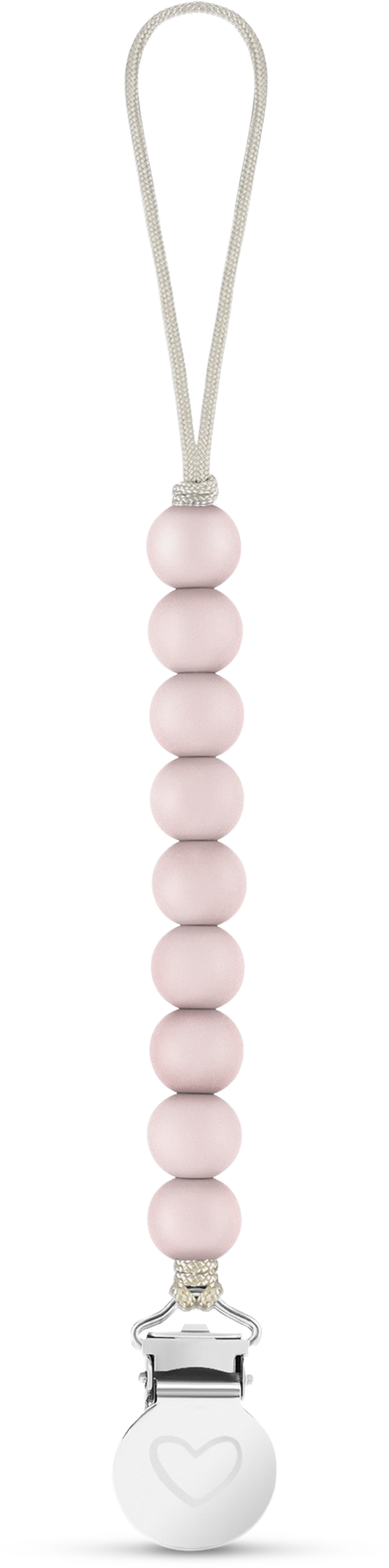 Lulababe Pacifier Clip: Mauve + Ballet Slippers