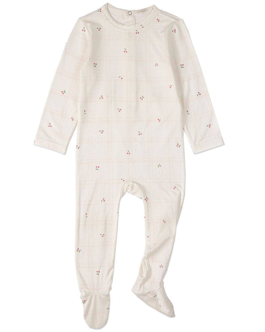 Berry Sweet Plaid Footie: Pink
