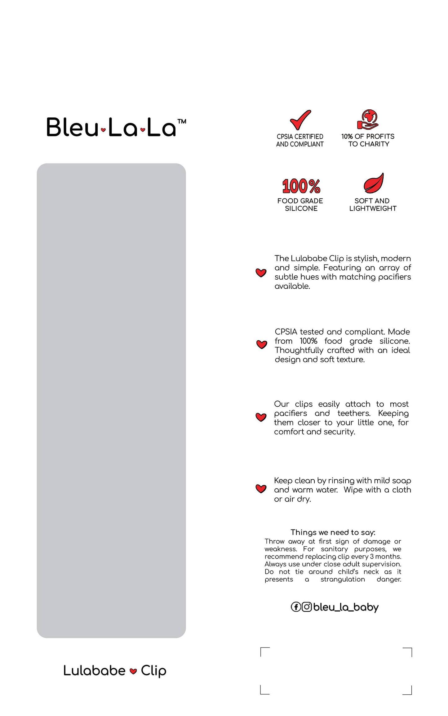 Lulababe Pacifier Clip: Sage + Khaki