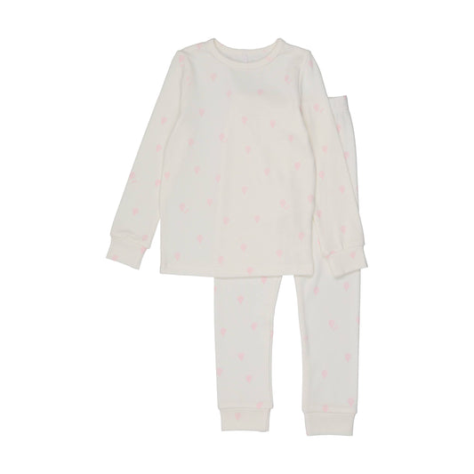 Hot Air Balloon Printed PJ- White/Pink