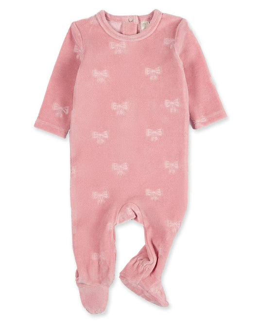 Velvet Bow Footie