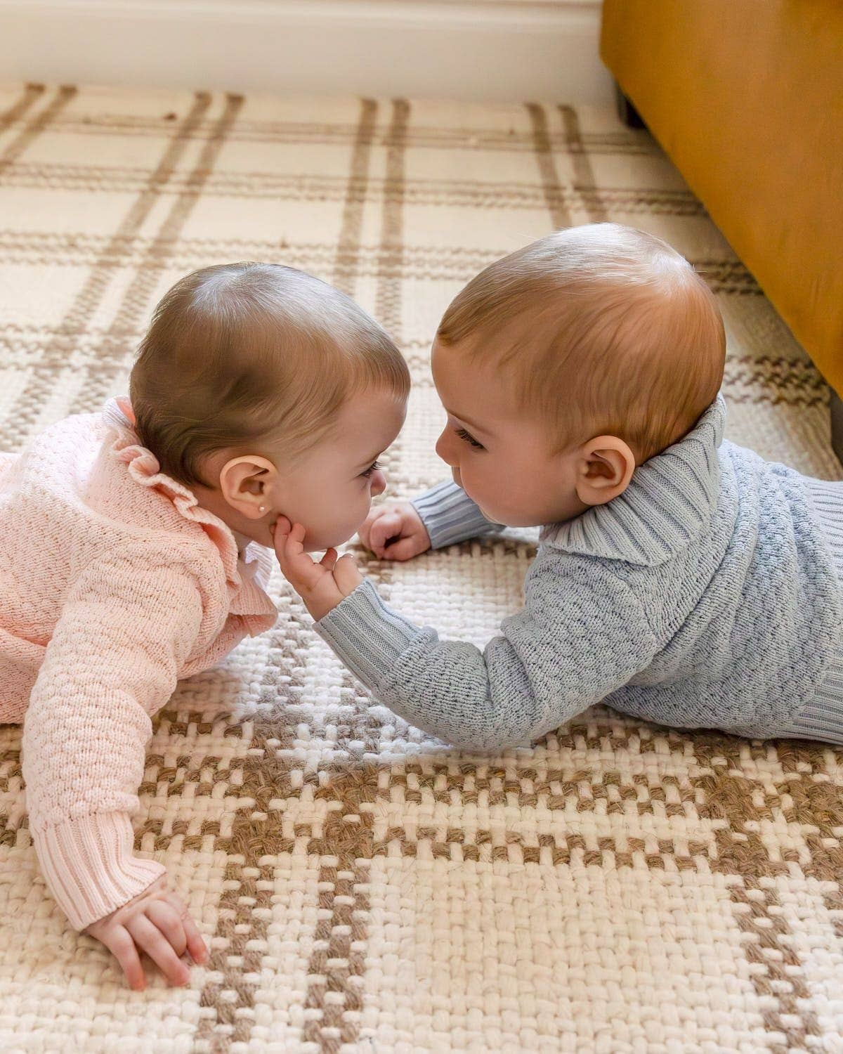 Boys Knit 2 Pc Cardigan set: Baby Blue