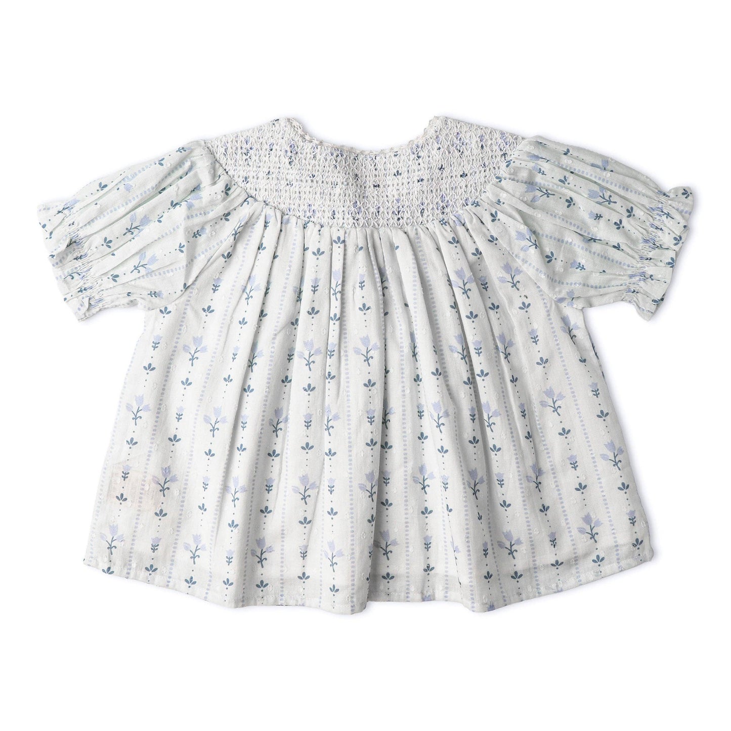 Organic Smocked Top & Shorts Set - Blue Vines
