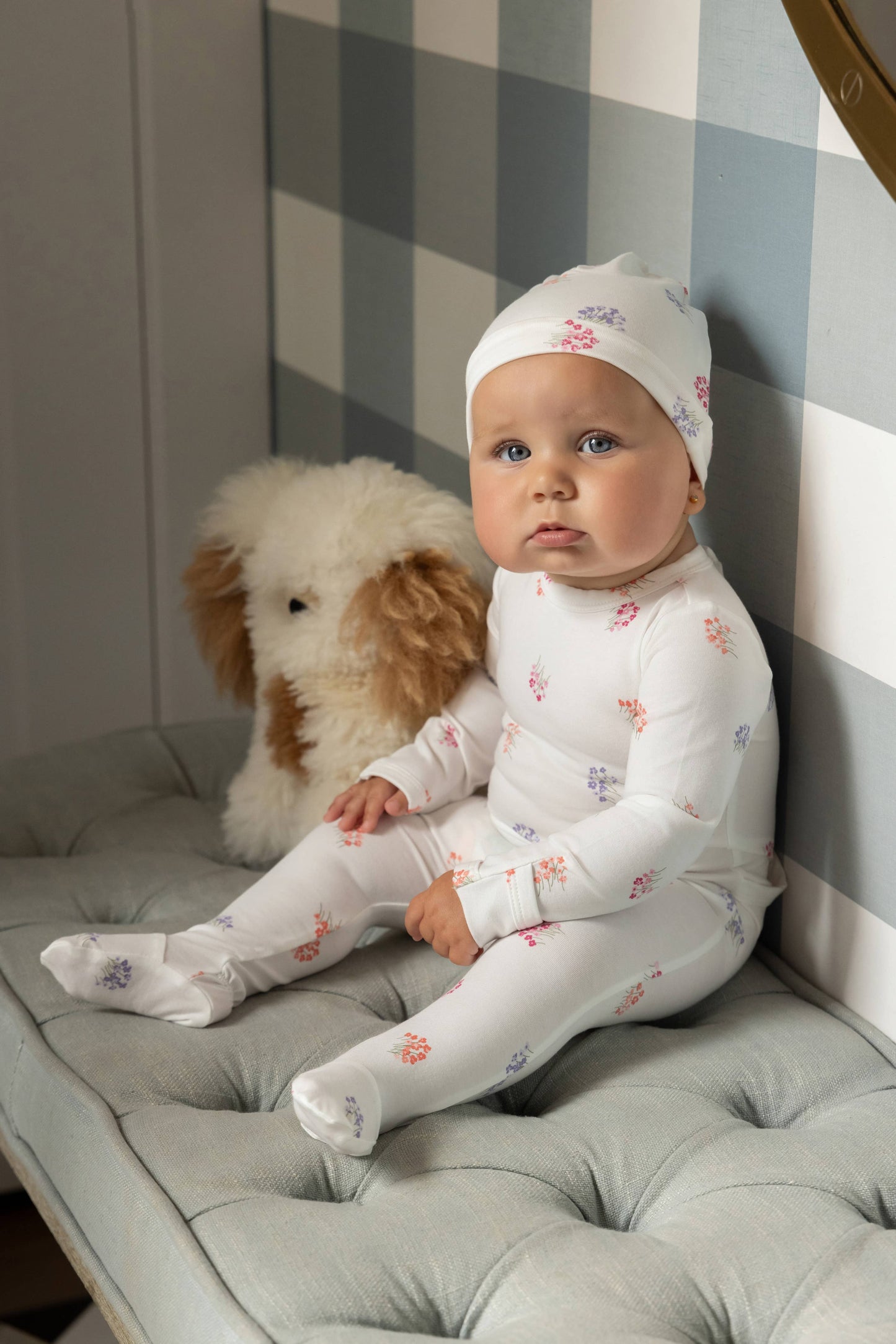 Little Arrangements 2 Pc Footie Set: Winter White