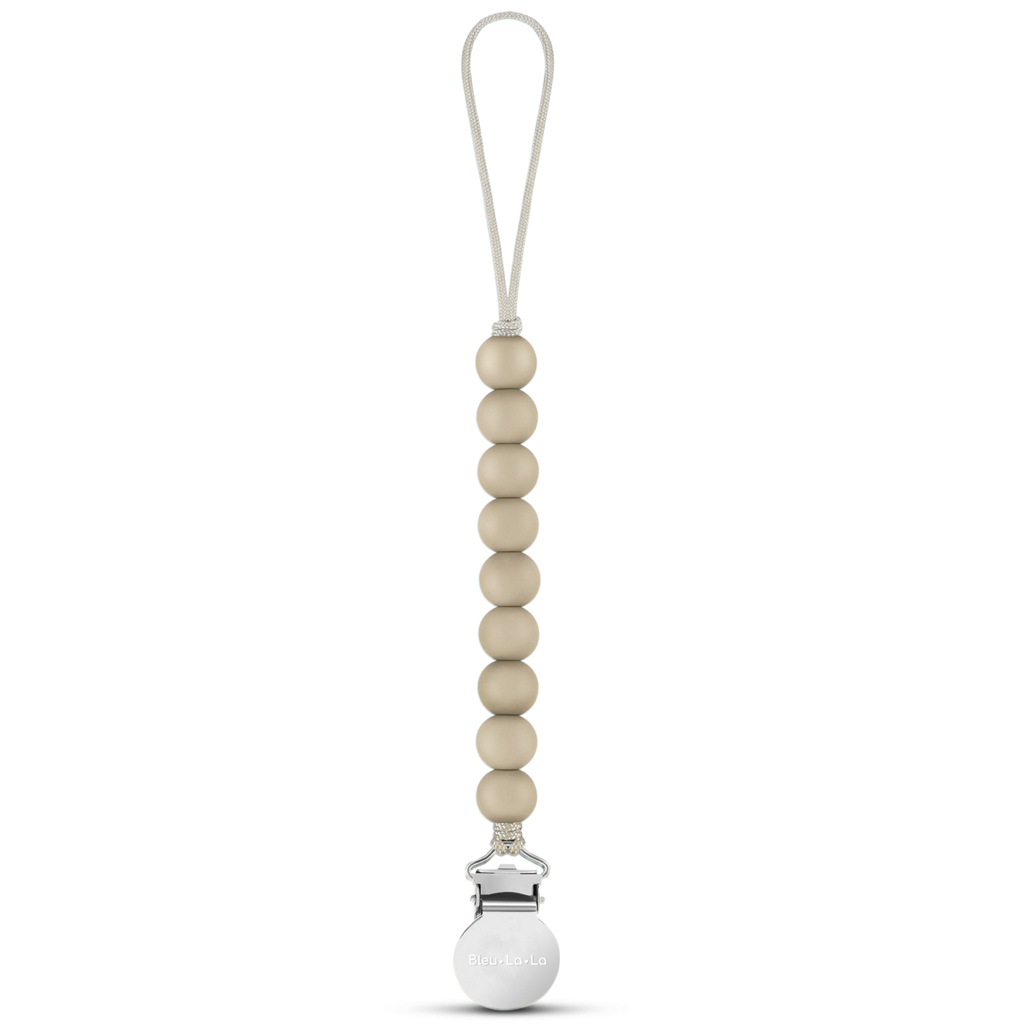 Lulababe Pacifier Clip: Sage + Khaki