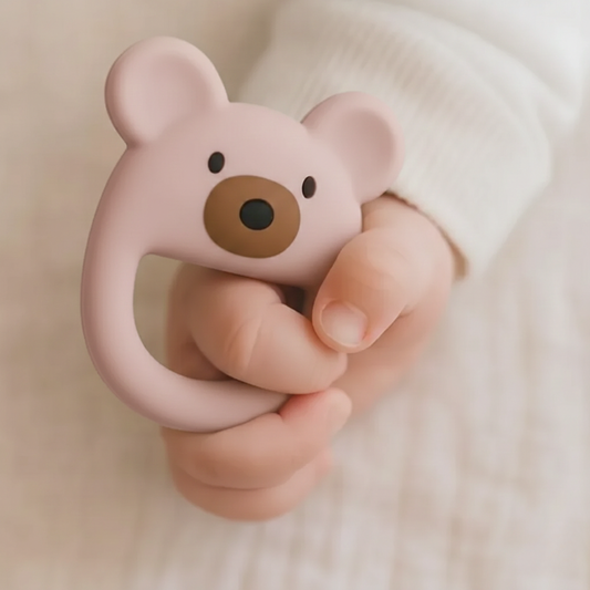 Rose Pink Bear Baby Teether