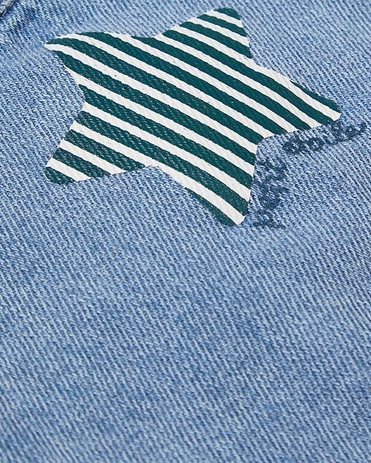 Boy's Petit Etoile Denim Short Romper: Denim