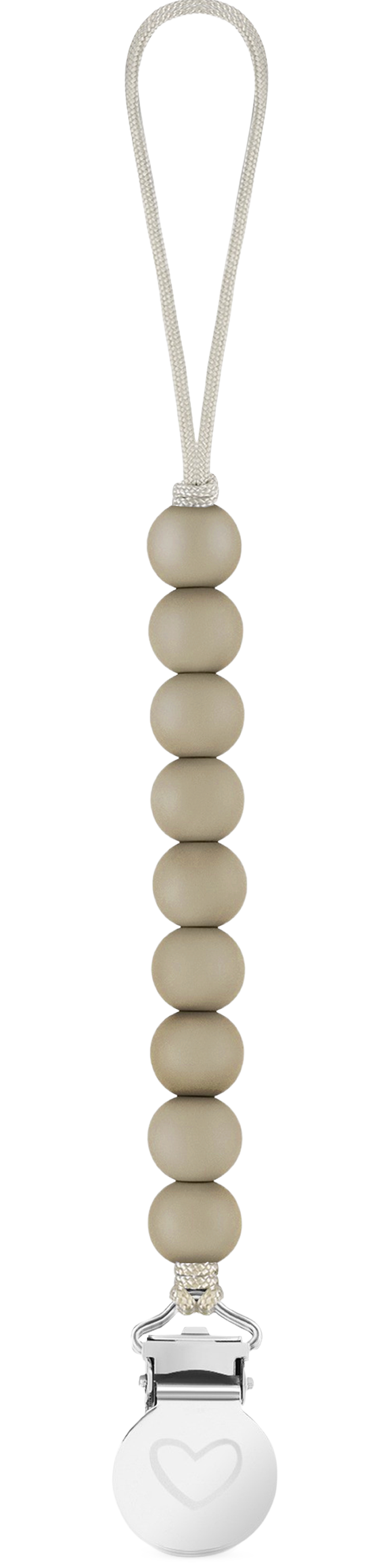 Lulababe Pacifier Clip: Sage + Khaki