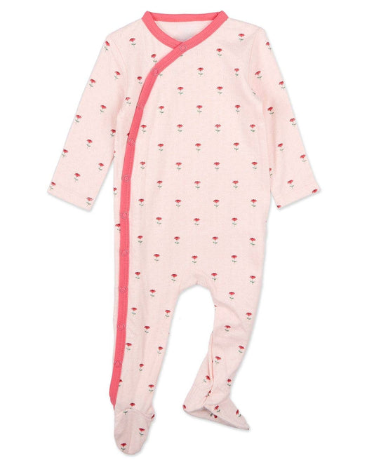Plant Your Dreams And Grow Happy Pointelle Footie: Pink / 6-M