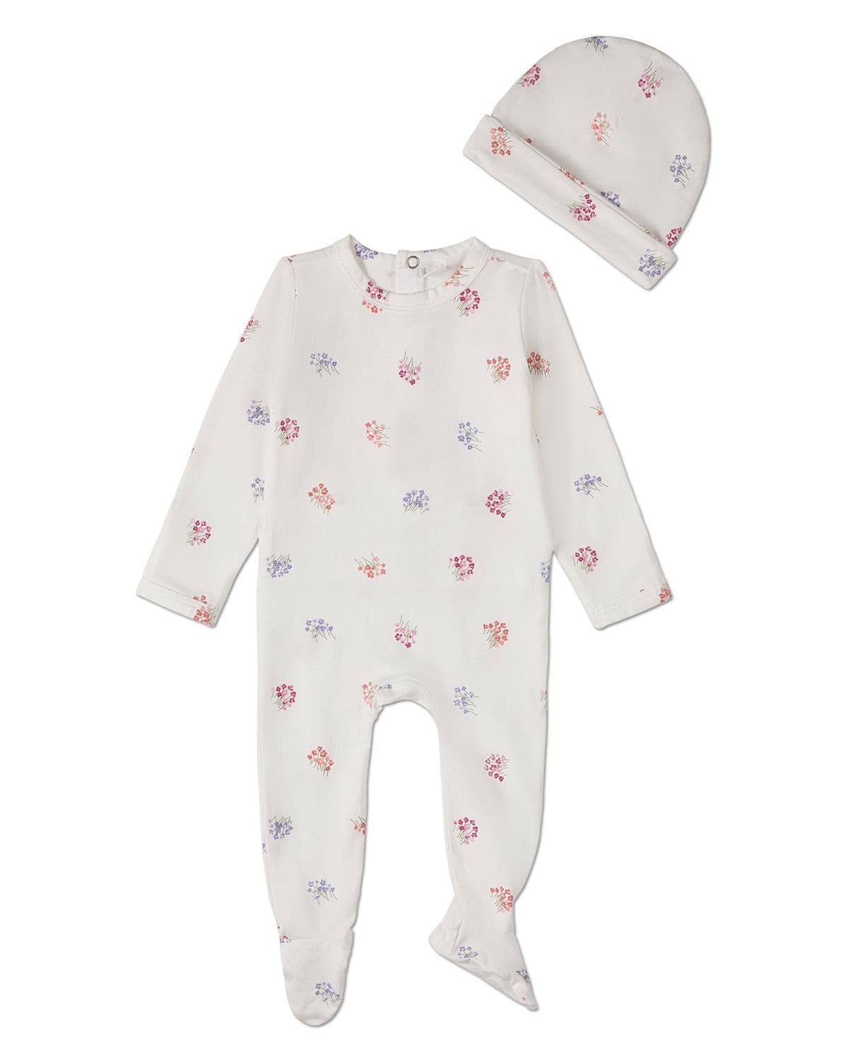 Little Arrangements 2 Pc Footie Set: Winter White