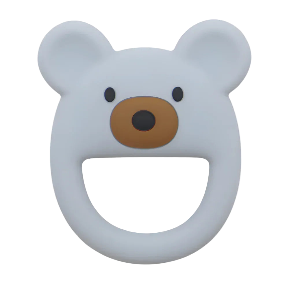 Dusty Blue Bear Baby Teether