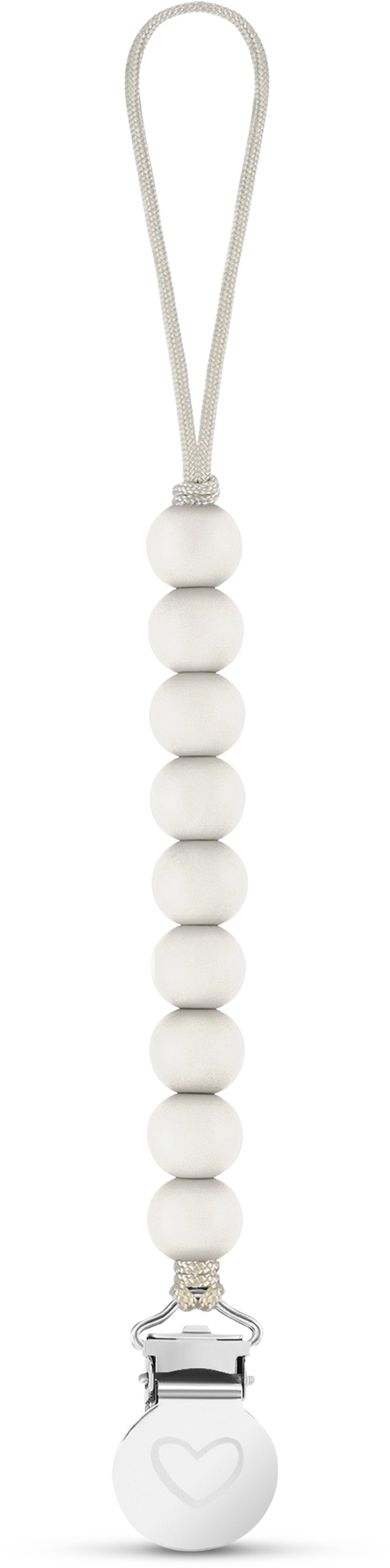 Lulababe Pacifier Clip: Sage + Khaki