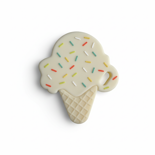 Vanilla Ice Cream Cone Silicone Teether