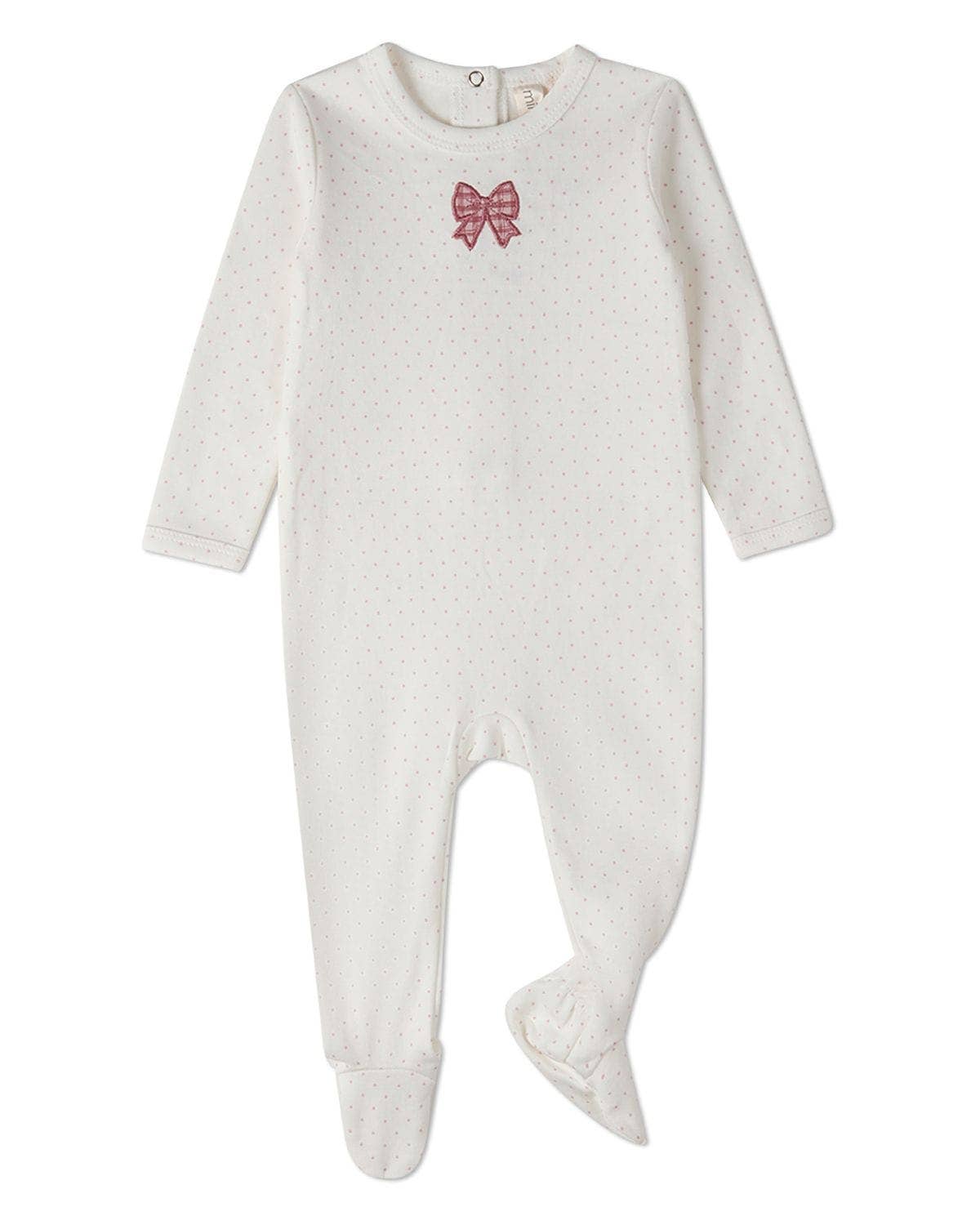 Girl's Put A Bow On It Footie: Rose
