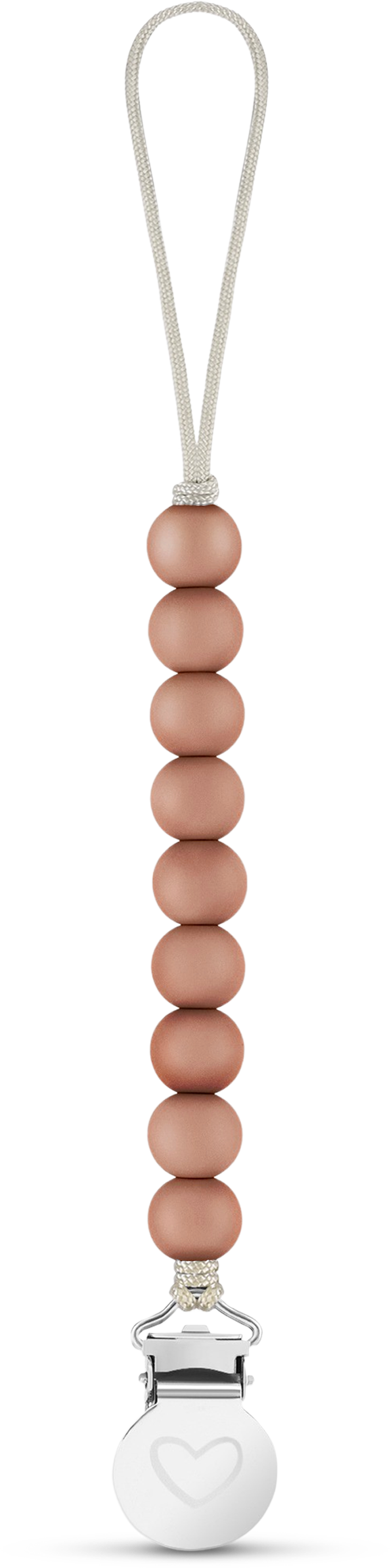 Lulababe Pacifier Clip: Mauve + Ballet Slippers