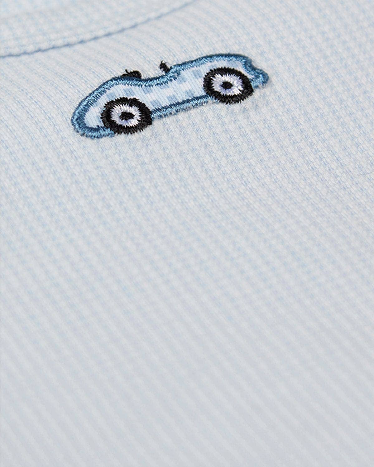 Vintage Race Car Footie: Blue