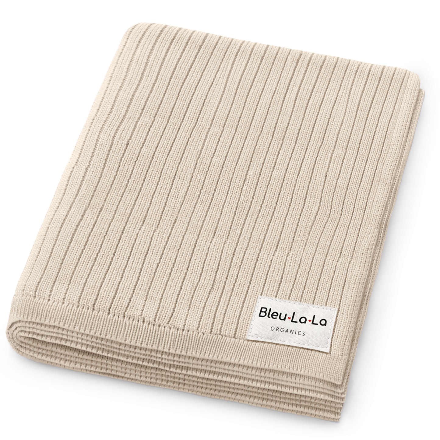 Organic Cotton Ribbed Baby Swaddle Blanket: Oatmeal
