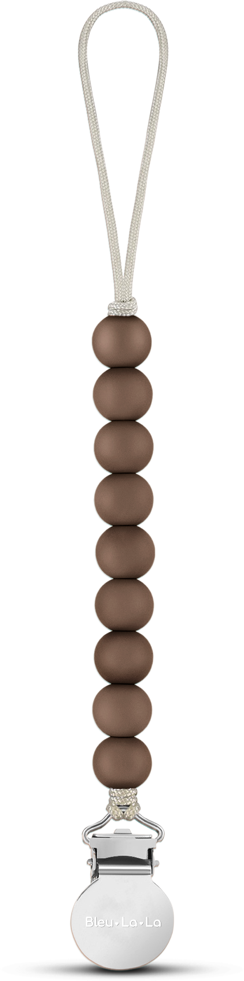 Lulababe Pacifier Clip: Sage + Khaki