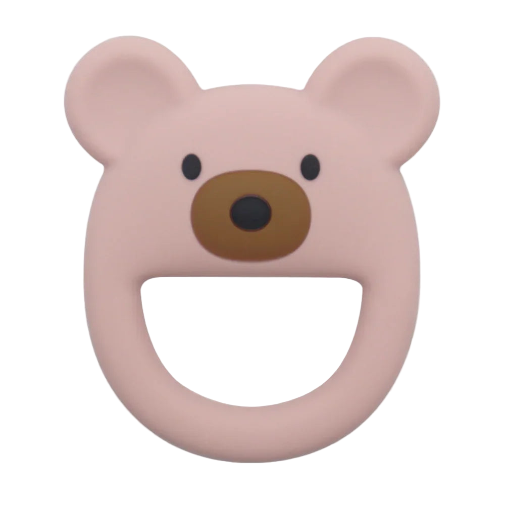 Rose Pink Bear Baby Teether