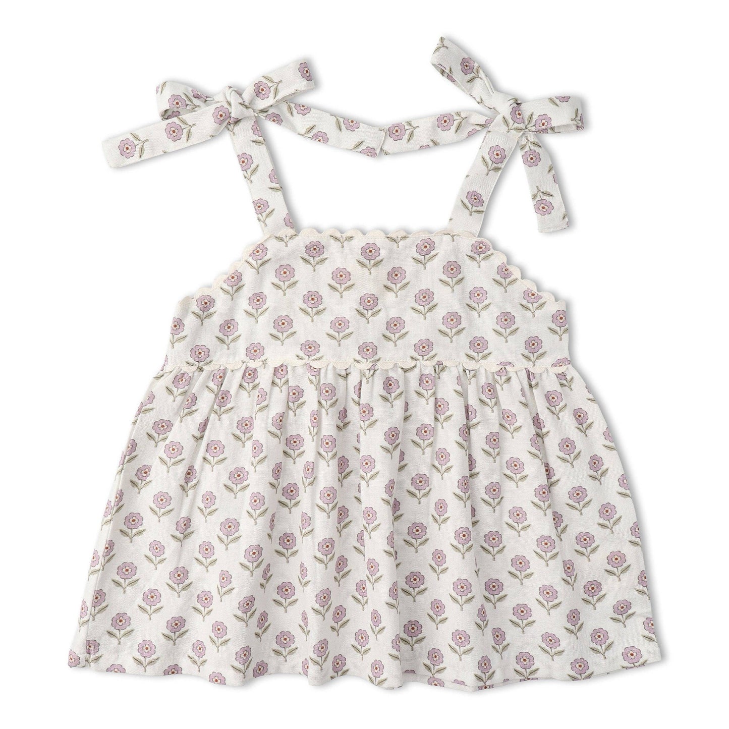 Organic Tie Up Top & Shorts Set - Lavender