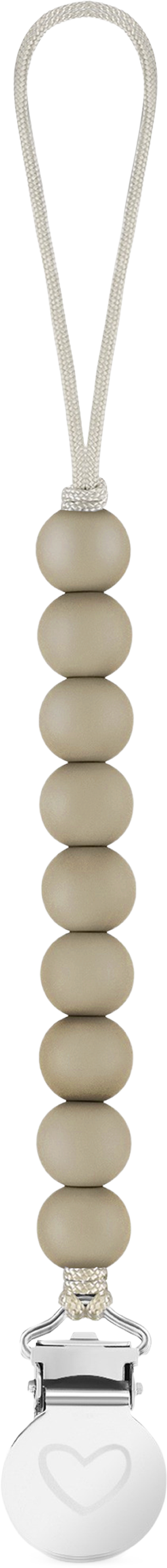 Lulababe Pacifier Clip: Sage + Khaki